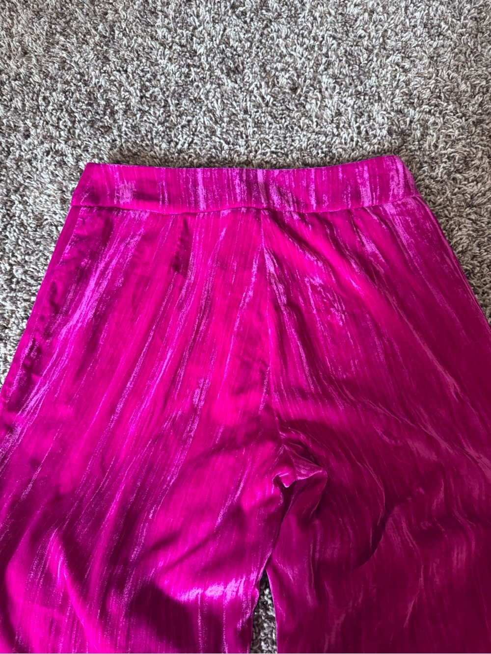 Nasty Gal Hot Pink Crushed Velvet Tailored BLAZER Suit Set 33 Inseam Size 8 - Picture 14 of 14